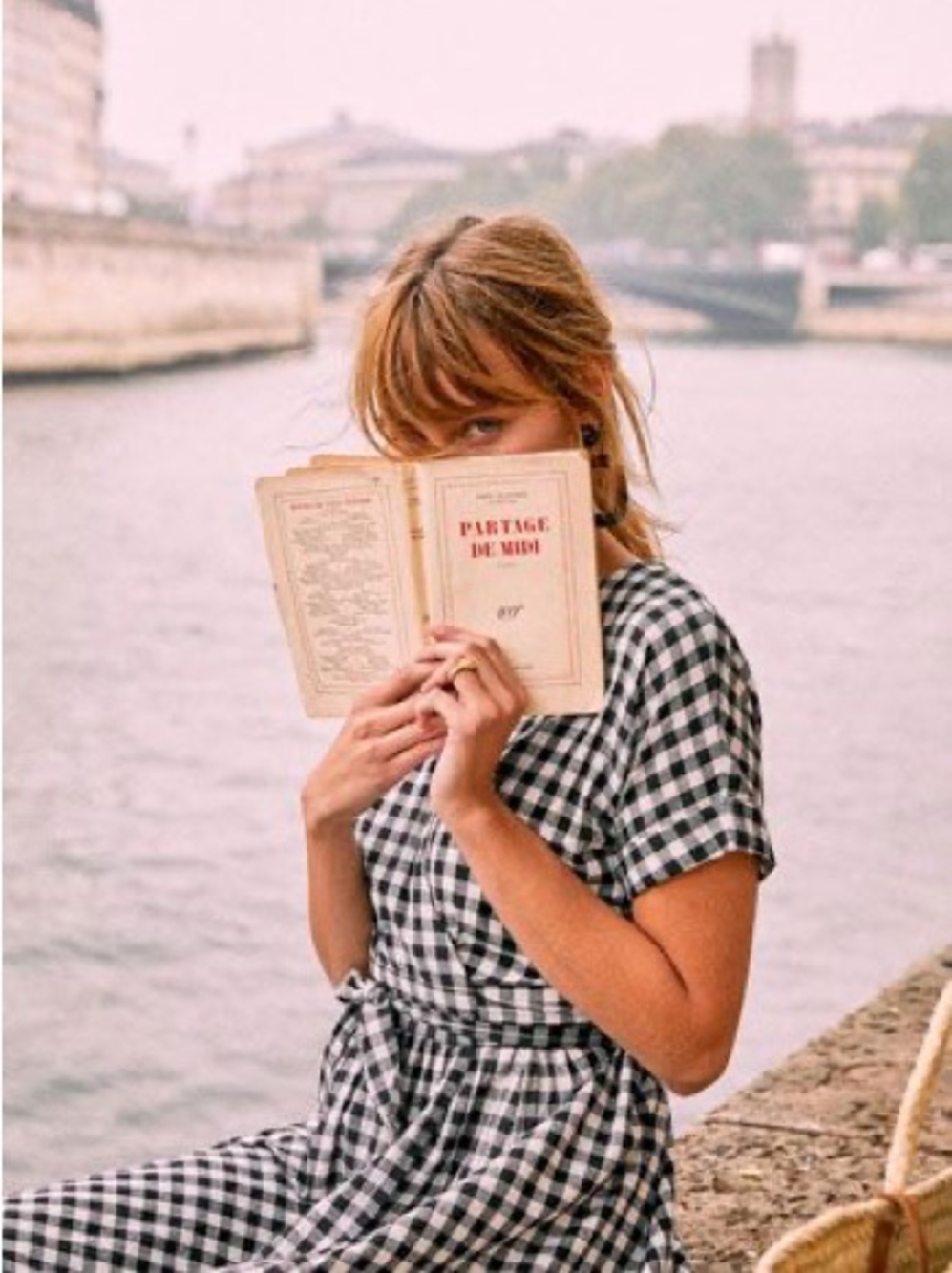 Sezane Marielle Dress - White / Black Gingham - US2 / FR34 - Picture 3 of 16